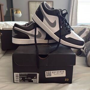 Nike Air Jordan 1 Low - Men’s Size 9 - Black/Grey/White